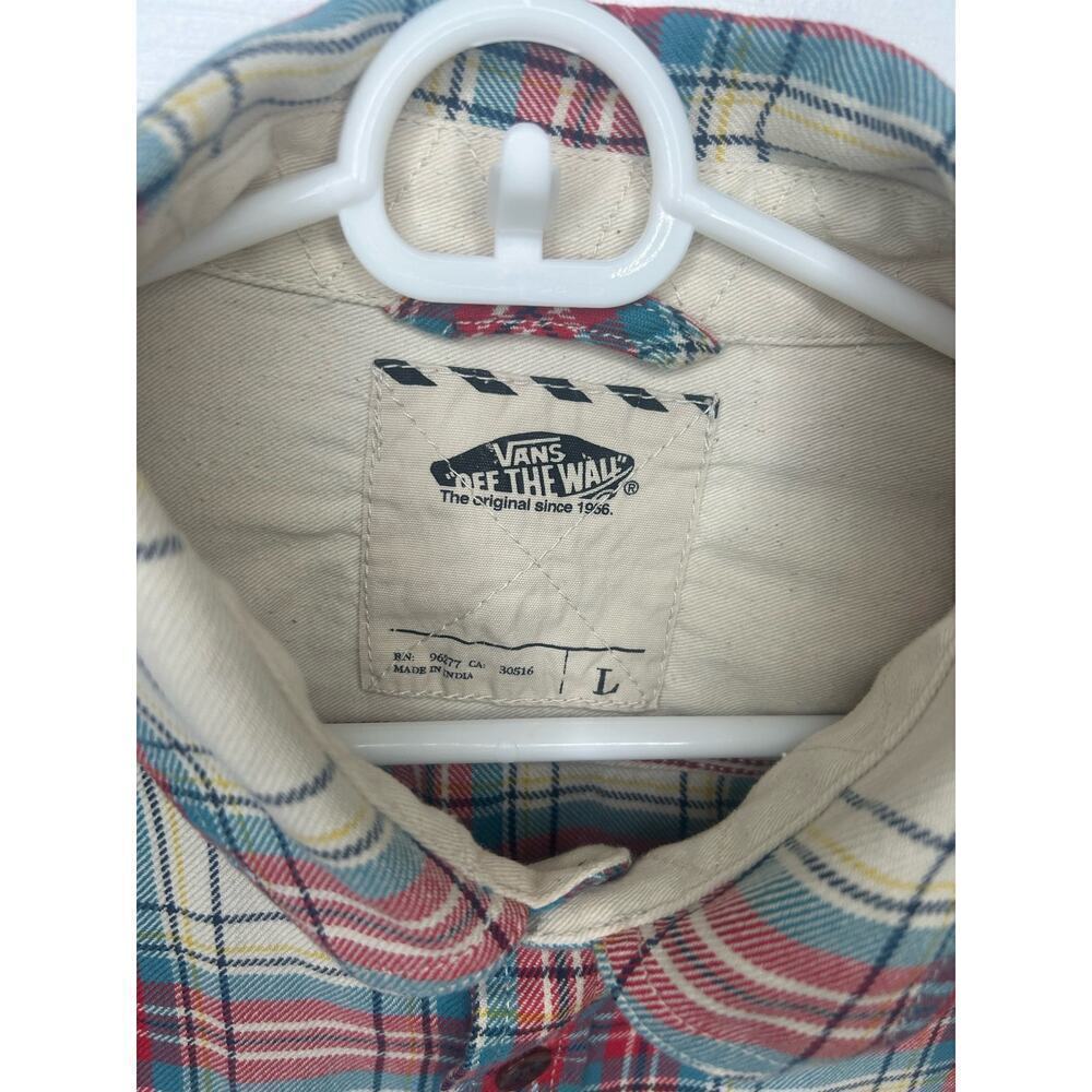 VANS Shirt Button Down, Size Large Plaid 100% Cotton Casual - Picture 2 of 6